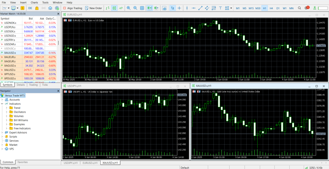 MetaTrader 5’s main panel