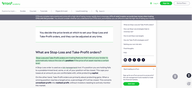 An educational article by eToro