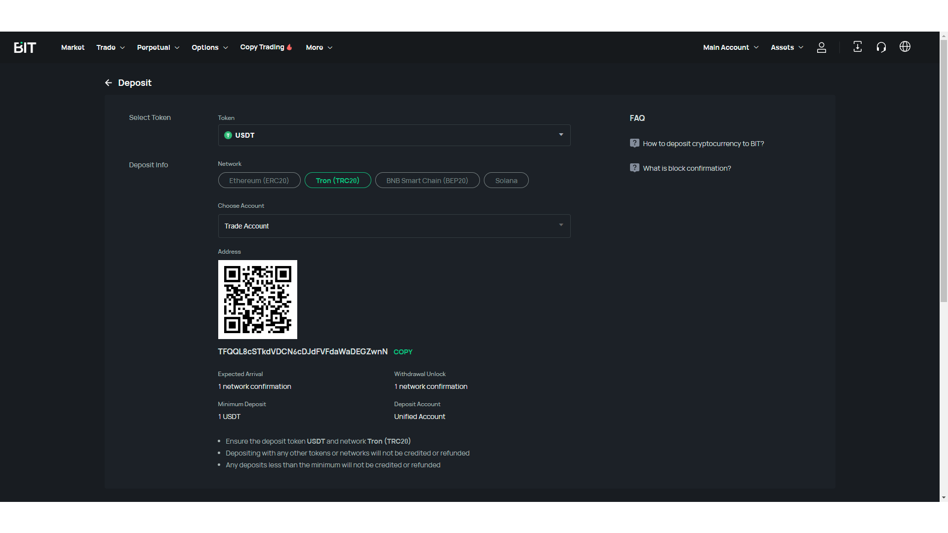 Deposito su BIT.com