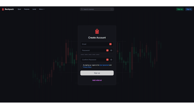 Creating a Backpack account