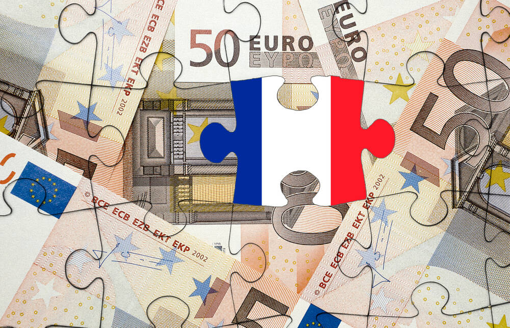 French flag in euro puzzle. FX Empire