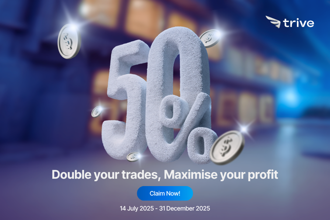 Double your trades, Maximize your portfolio with 50% Losable Bonus from Trive. FX Empire