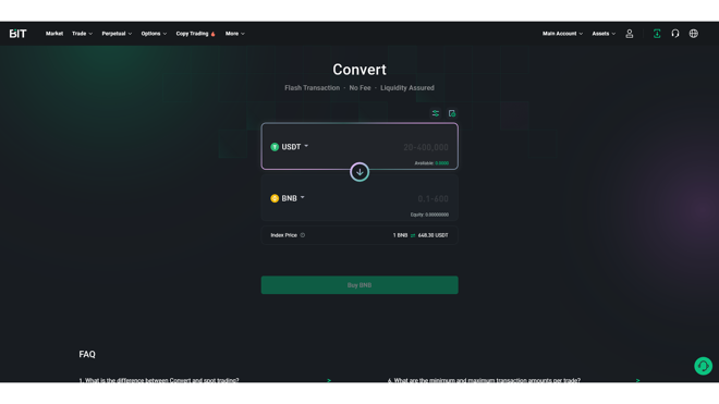 One-Click Buy &amp; Sell tool on BIT.com