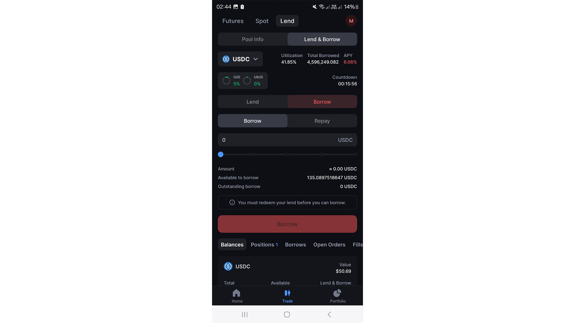 Prestiti di criptovalute (borrowing) su Backpack Mobile