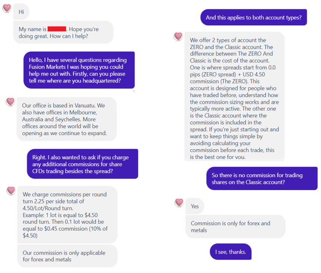My conversation with Fusion Markets