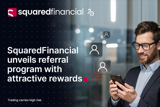 SquaredFinancial unveisl referral program with attractive rewrds. FX Empire