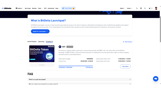 BitDelta Launchpad
