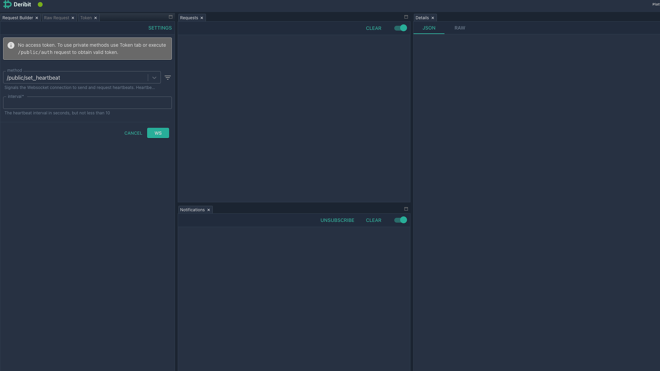 Deribit API Console
