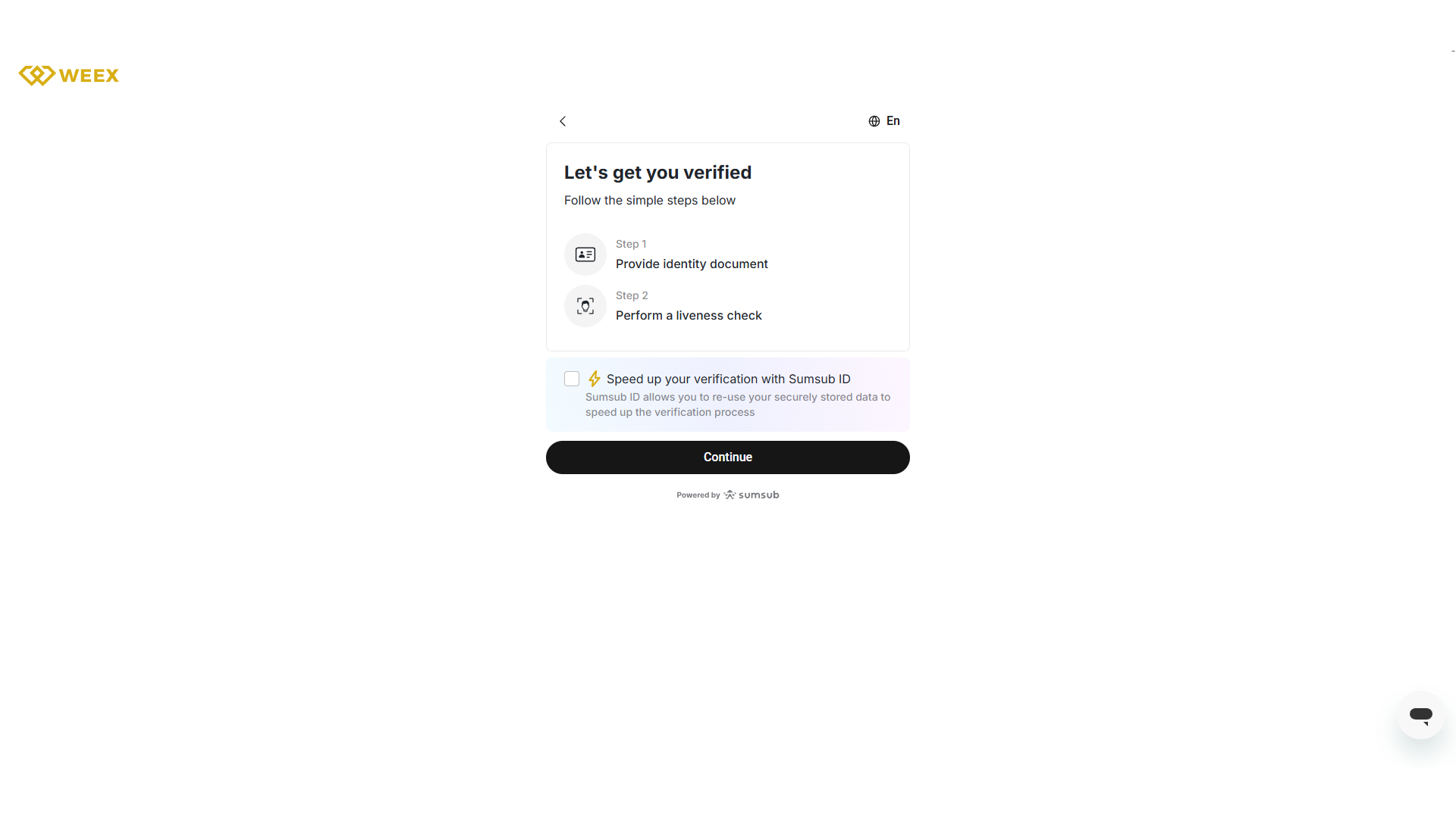 Superamento del KYC su WEEX