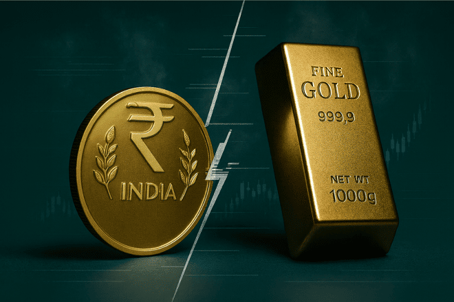 Rupee vs gold