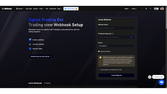 Signal Trading Bot on BitDelta