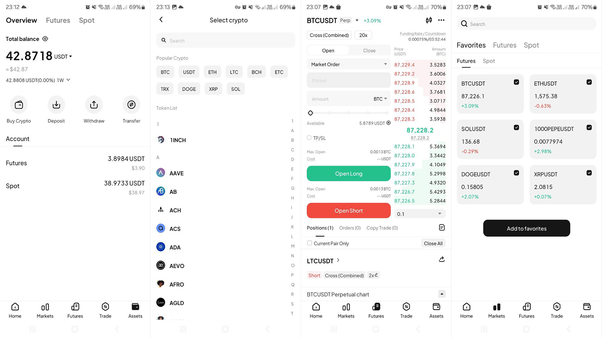 L’app mobile WEEX
