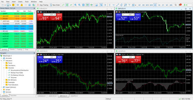 MetaTrader’s main panel