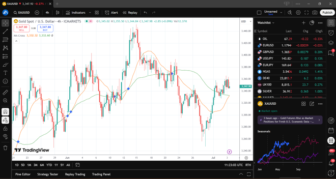 TradingView’s main panel