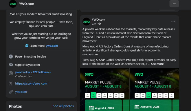 YWO social media post