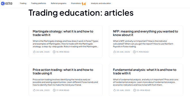OCTA’s educational articles