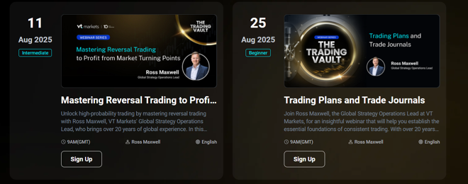 VT Markets webinars