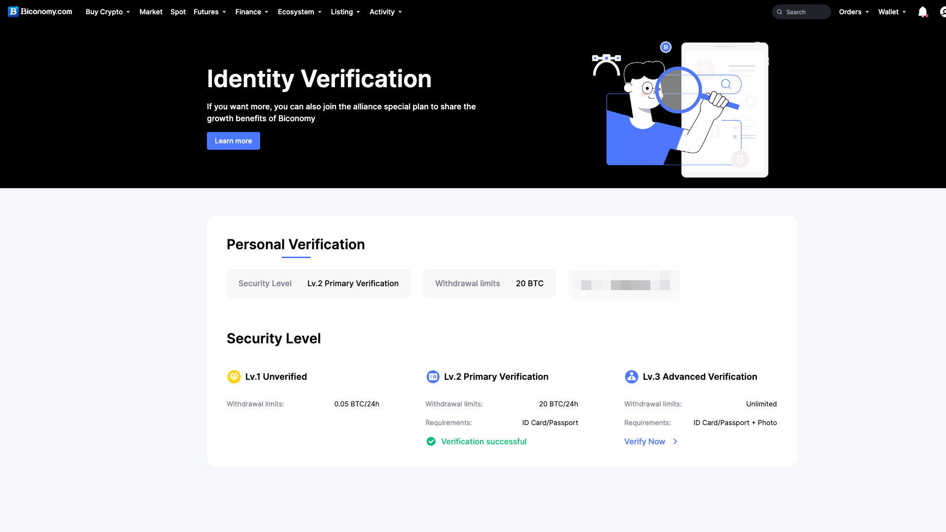Il KYC dell’exchange Biconomy