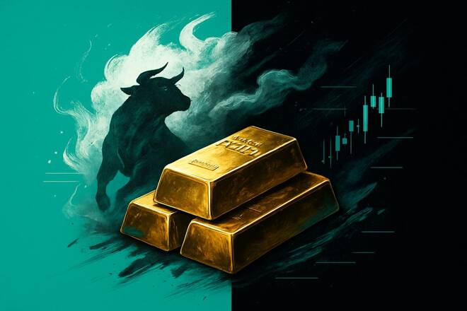 Gold bullion and bull, FX Empire