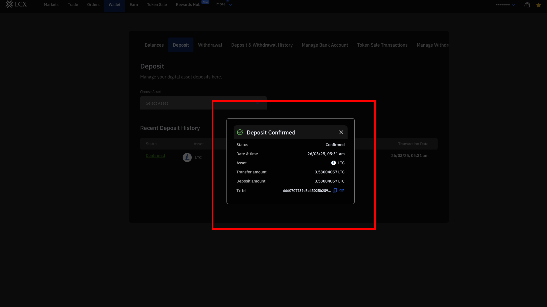 Deposito di LTC