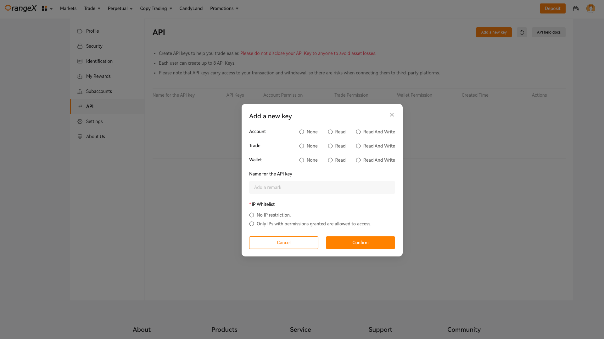 OrangeX API