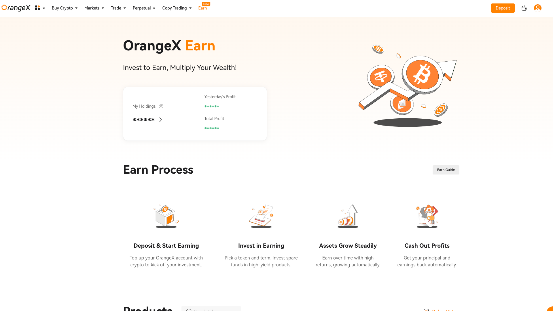 OrangeX Earn