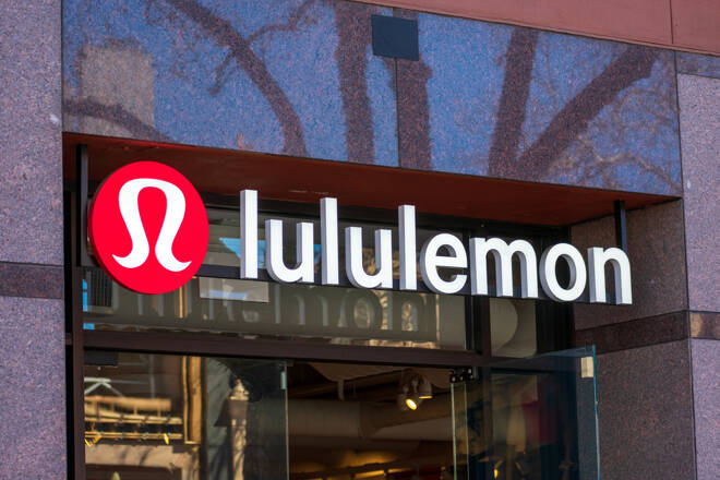 Lululemon sign on store. FX Empire