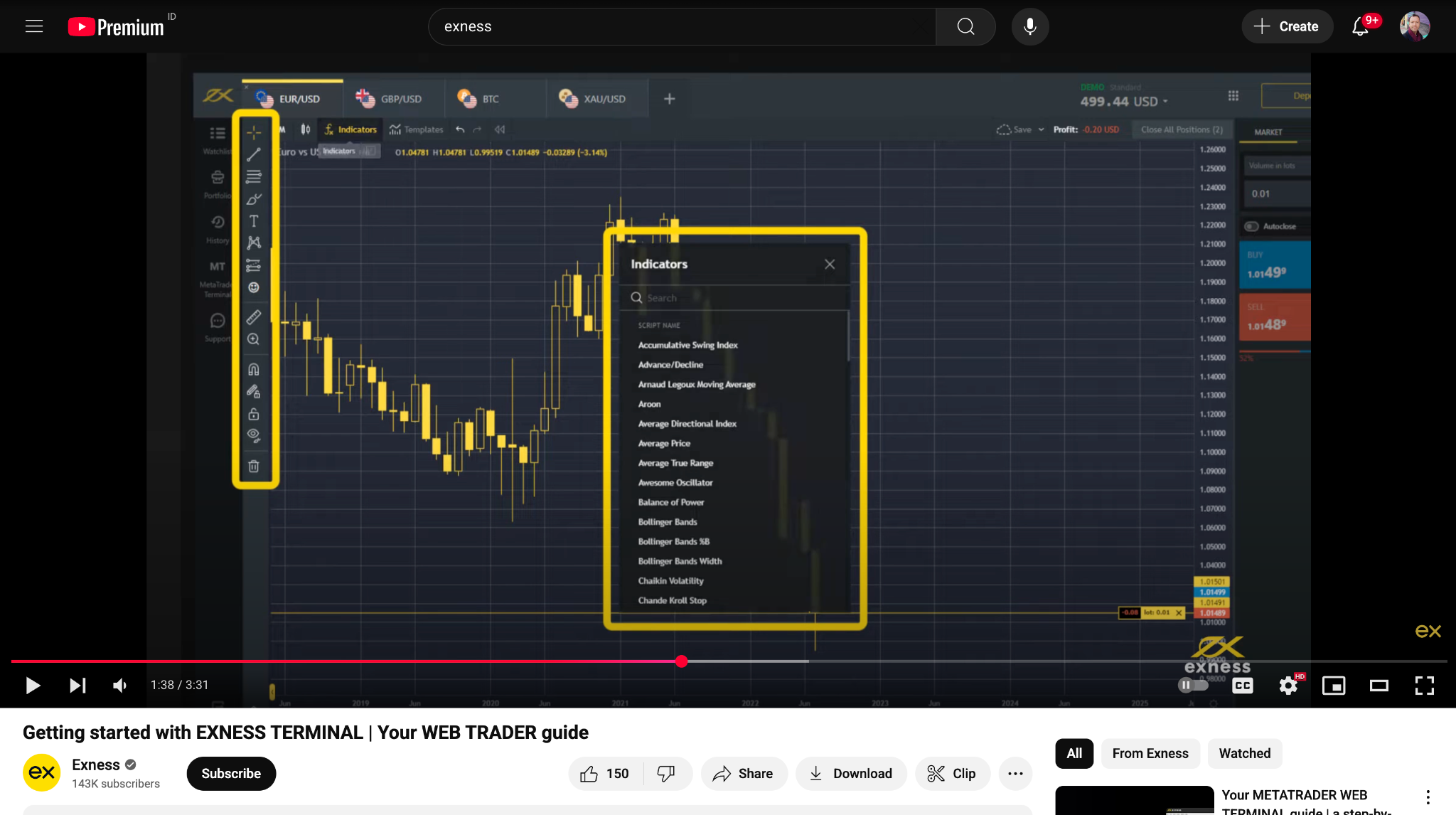 Exness Terminal platform tutorial