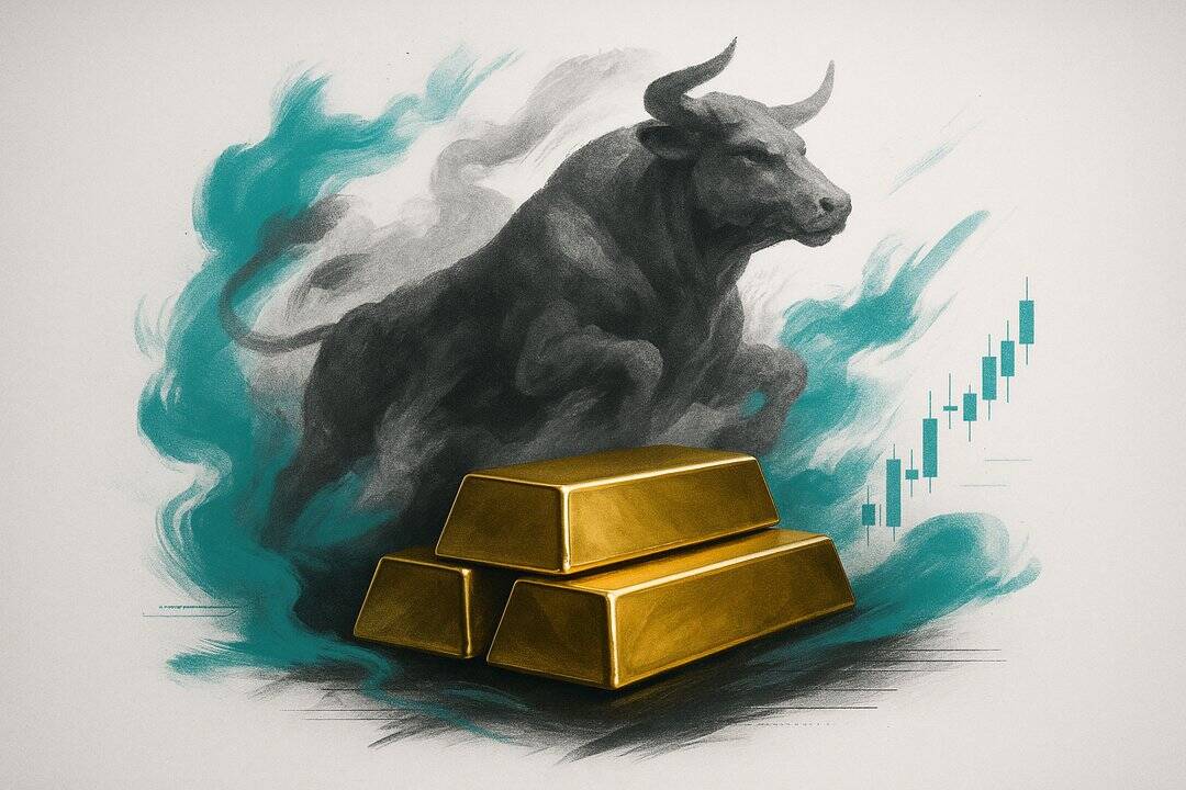 Gold bullion and bull. FX Empire