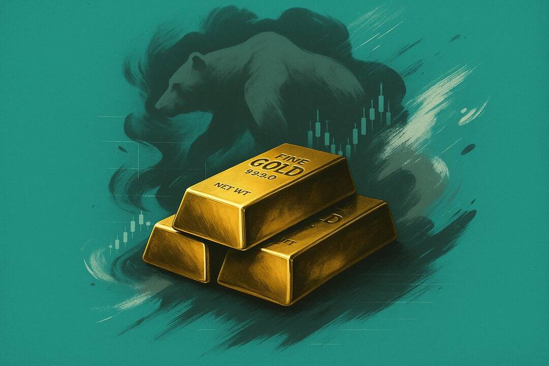 Gold bullion and bear. FX Empire
