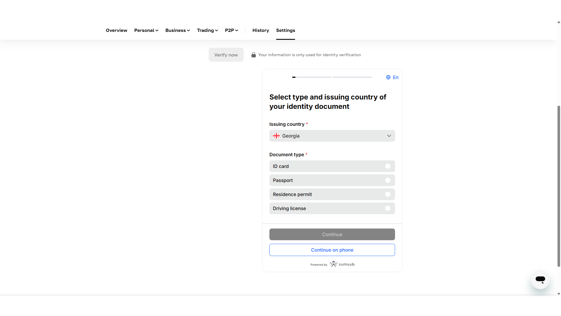 Il KYC su Cryptomus
