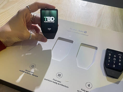 Image showing the Trezor crypto safe wallet