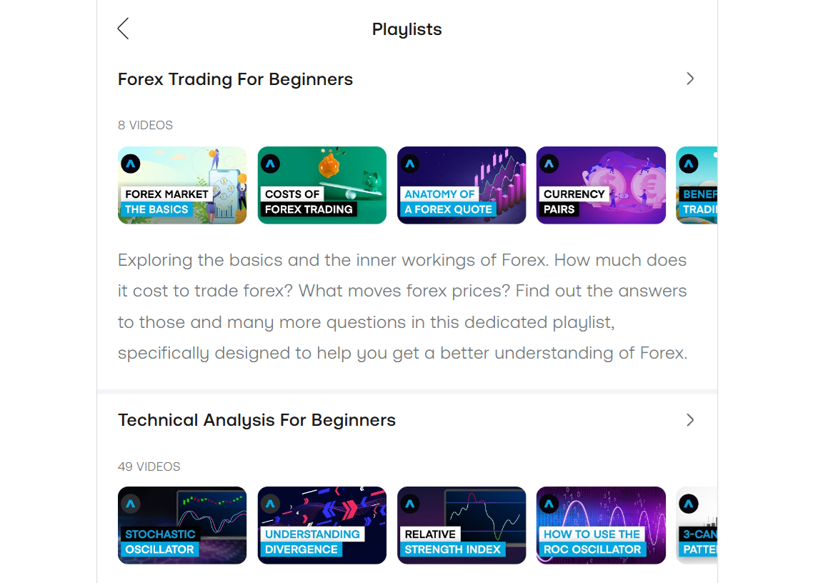 Videos on the Trading 212 platform