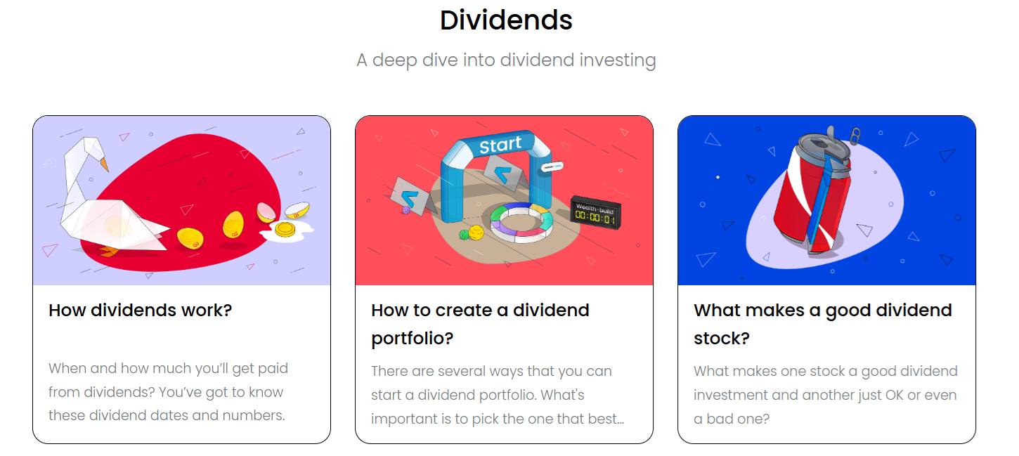 Educational content on investing