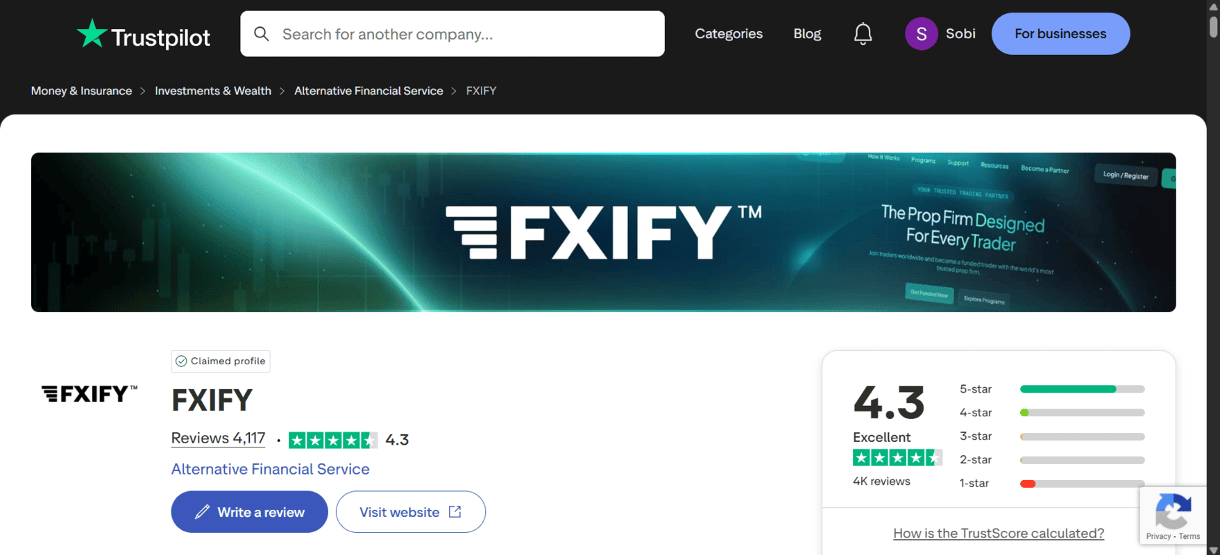 Fxify Trustpilot Image