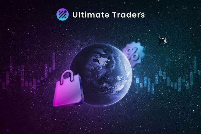 Ultimate Traders logo and a planet. FX Empire