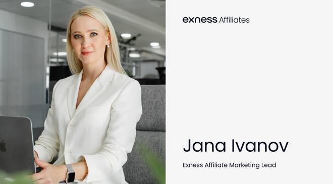 Jana Ivanov as Exness affiliate marketing lead, FX Empire