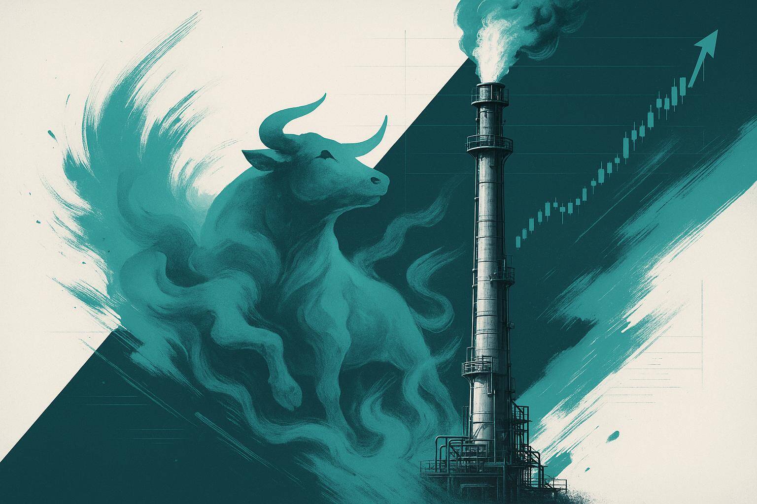 Natural gas tower and bull, FX Empire