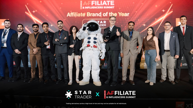 STARTRADER team at the Dubai Affiliate Summit 2025. FX Empire