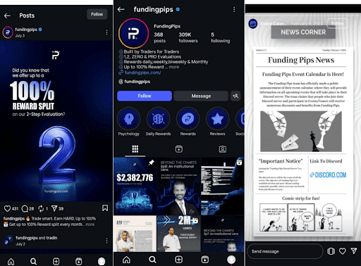 FundingPips Instagram Image