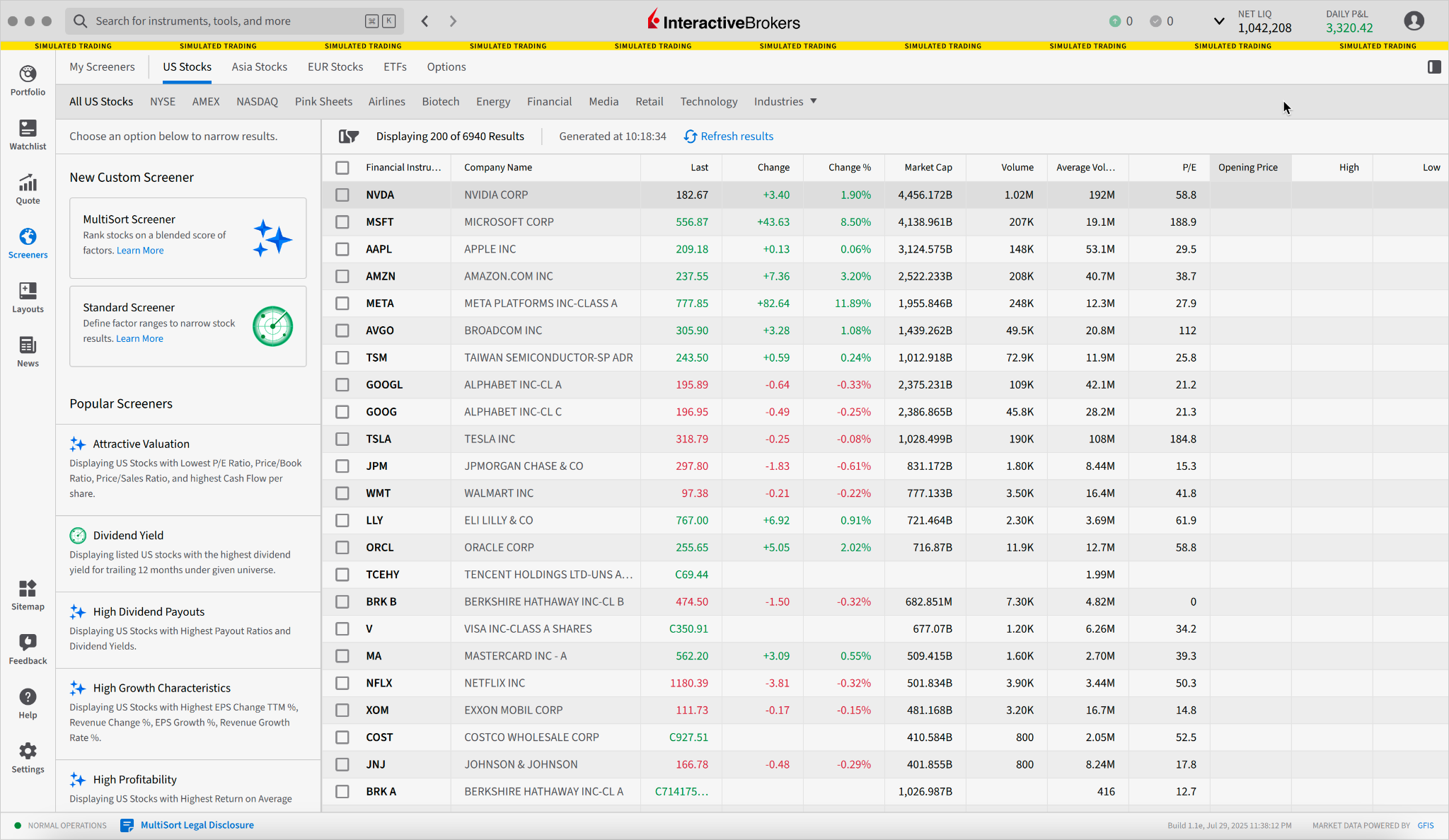 IBKR Desktop Screener