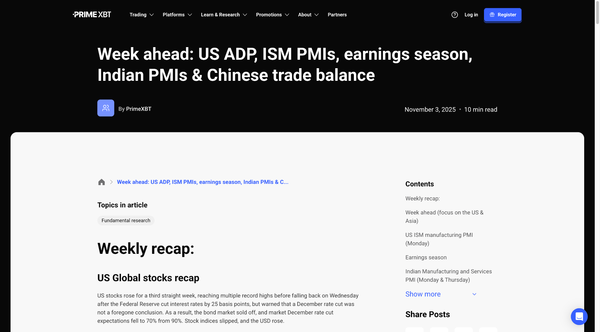 PrimeXBT weekly recap