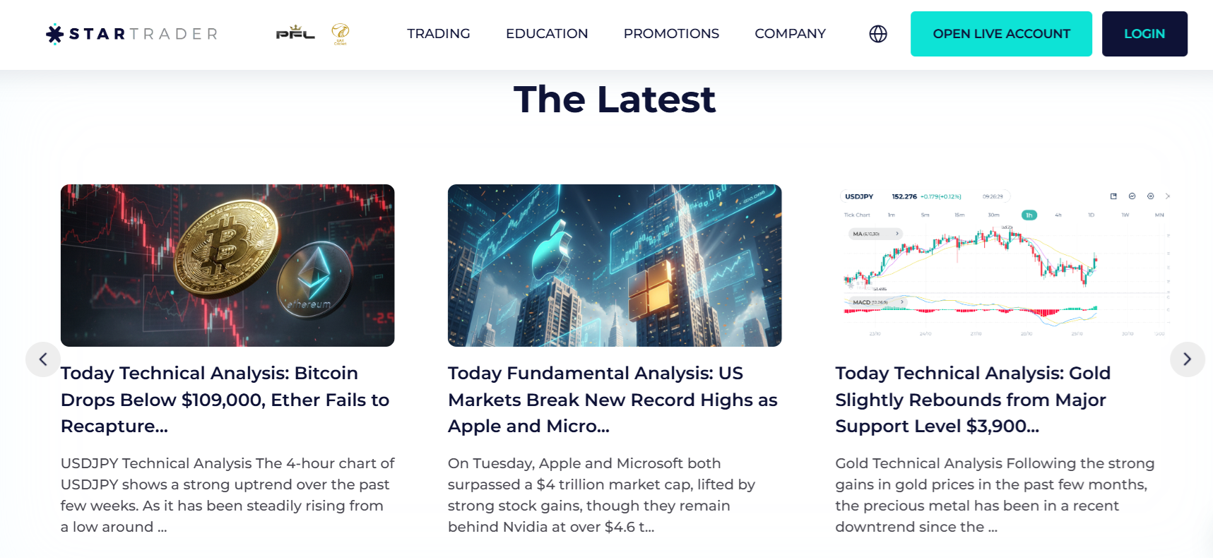 STARTRADER’s news segment
