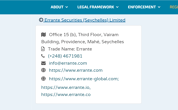 Errante Securities (Seychelles) Ltd’s licensing info fsaseychelles.sc
