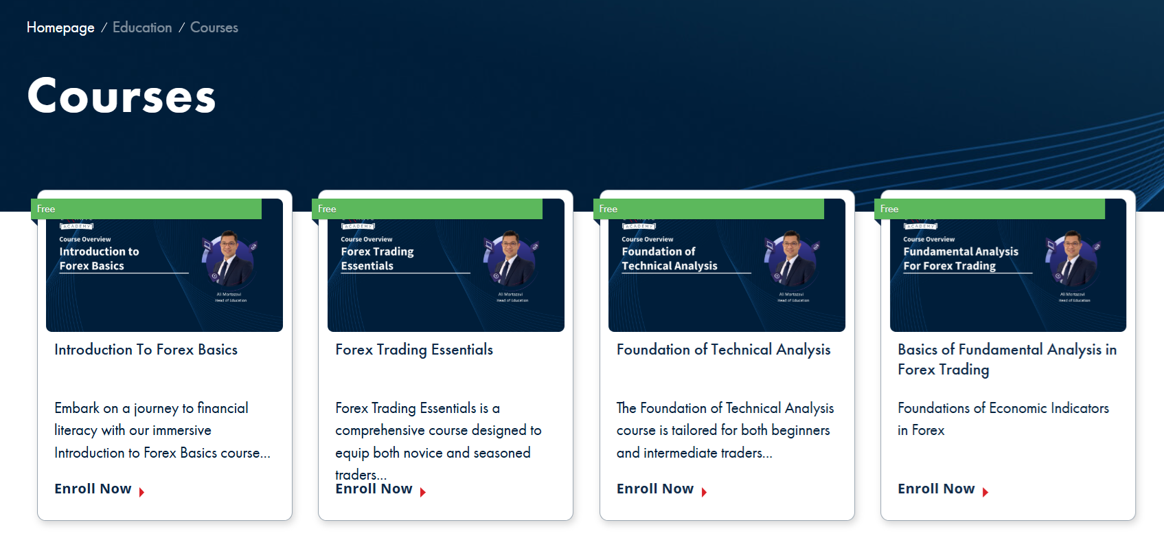Errante’s educational courses