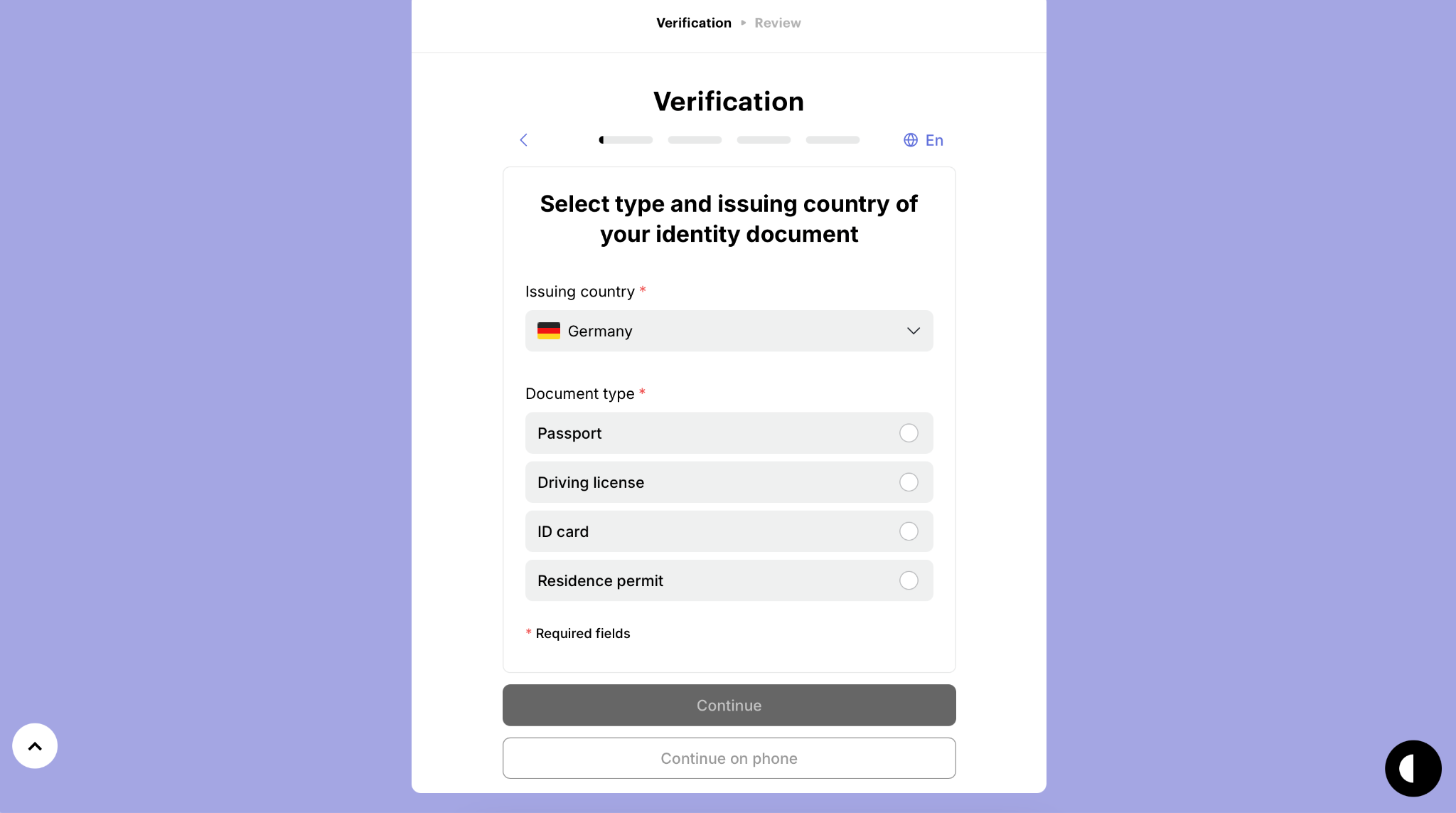 Documenti accettati per la verifica KYC