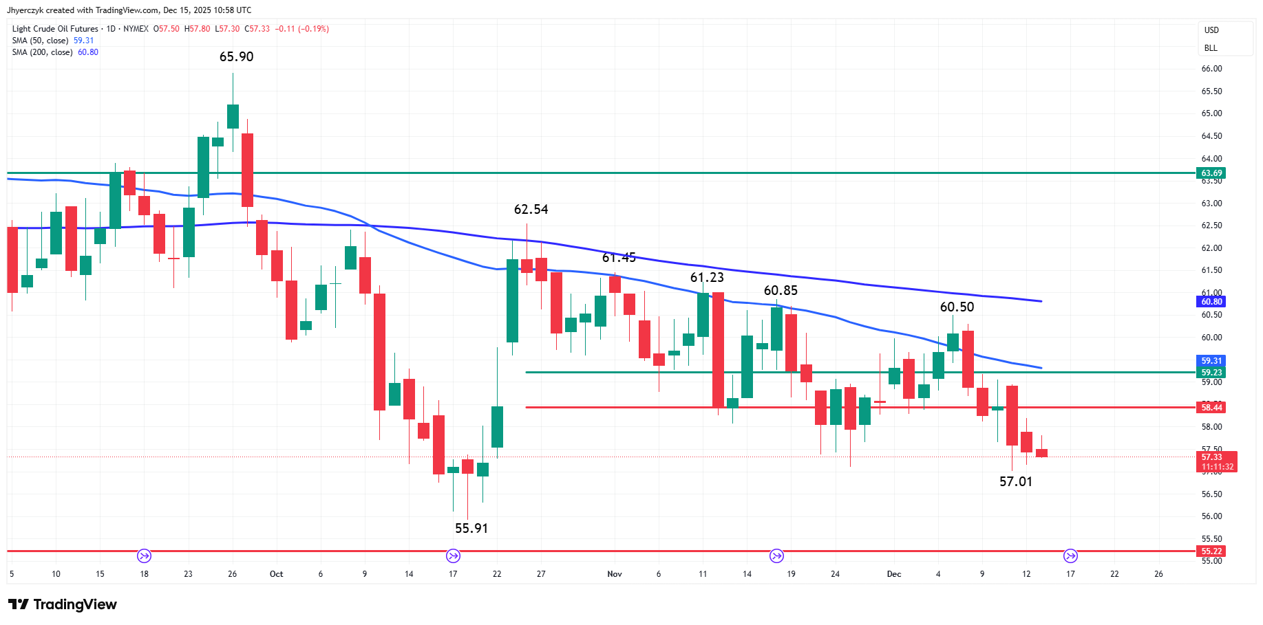 Daily Light Crude Oil Futures