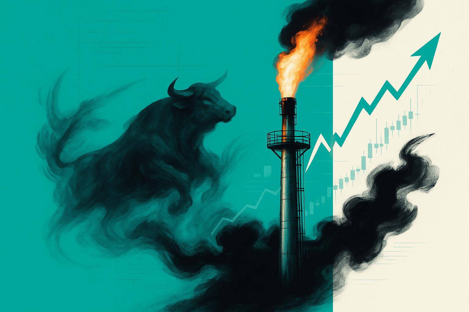 Natural gas tower and bull, FX Empire