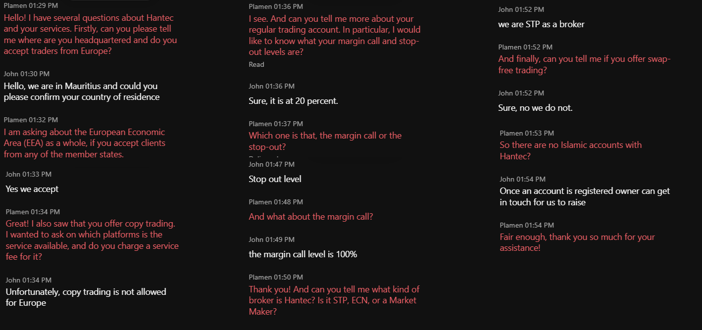 My conversation with Hantec