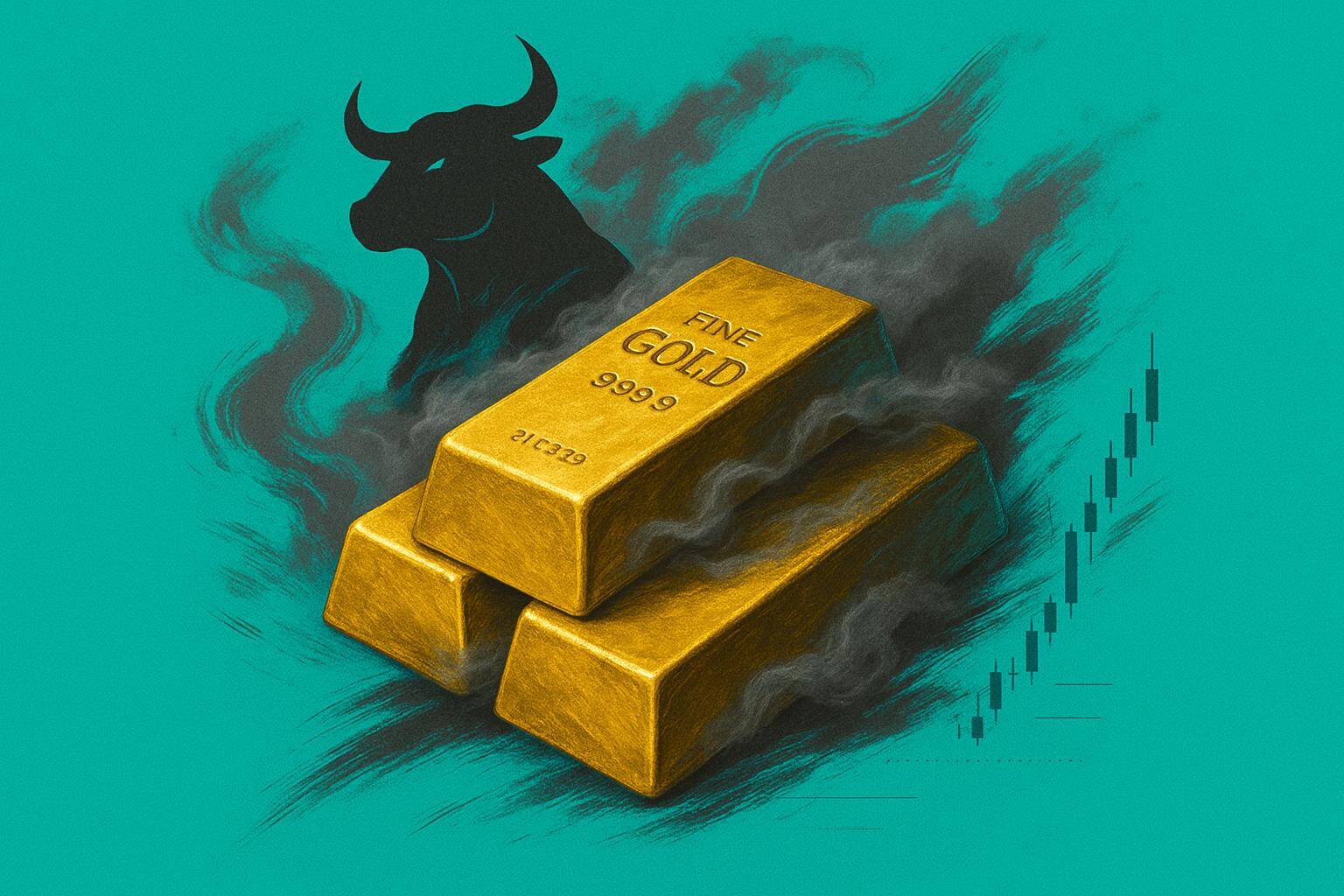 Gold bullion and bull, FX Empire